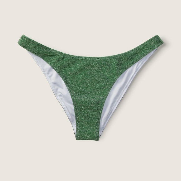 Pink Victoria's Secret shimmer brazilian bikini bottom. - Picture 3 of 10